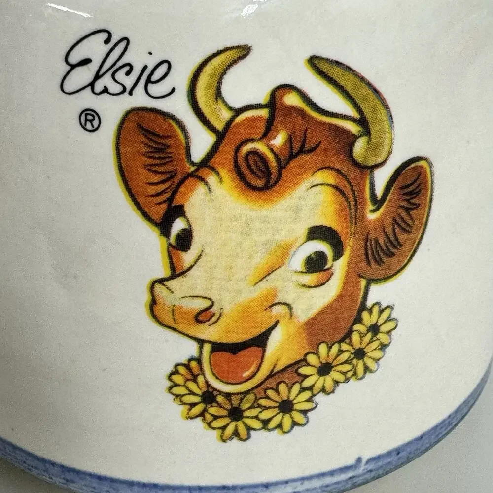 Elsie & Elmer Cream & Sugar Set Ceramic - Unmarked
